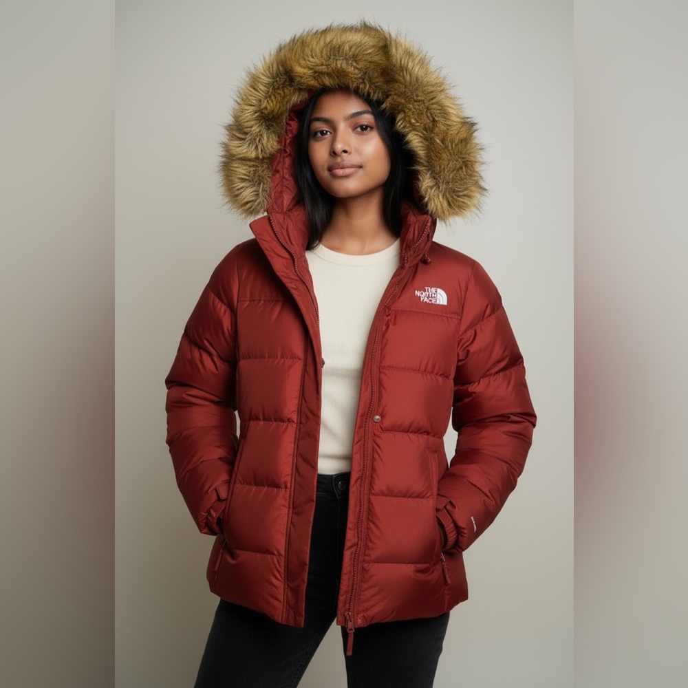The North Face Women’s Down Puffer Coat w/ Faux Fur Hood - Size Small